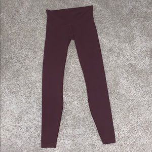 Maroon Lululemon leggings